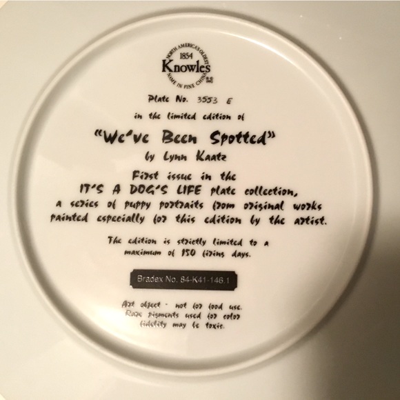 Its a Dog's Life - We've Been Spotted Knowles 8 Inch Collector Plate - Picture 2 of 4